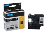 DYMO Schriftband RHINO  1805436, 19 mm, weiß auf...