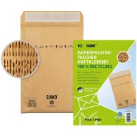10 MAILmedia Polstertaschen SUMO® 1514 braun für...