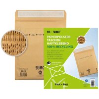 10 MAILmedia Polstertaschen SUMO® 1515 braun für...