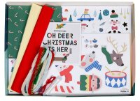 folia Bastelset Weihnachten 54-tlg. mehrfarbig
