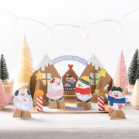 folia Bastelset Weihnachten 54-tlg. mehrfarbig