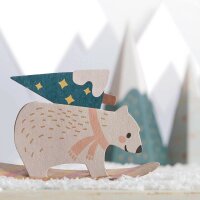 folia Adventskalender Bergdorf mehrfarbig