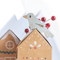 folia Adventskalender Bergdorf mehrfarbig