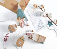 folia Adventskalender Bergdorf mehrfarbig