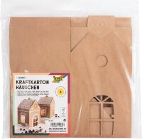 folia Faltschachteln Lebkuchenhäuschen beige 6 St.