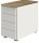 Kerkmann Form 1 Standcontainer weiß, eiche 4 Auszüge ohne-Muldengriff weiß 42,0 x 80,0 x 72,0 - 76,0 cm