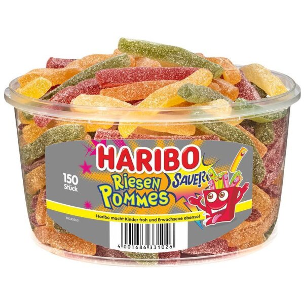 HARIBO SAURE POMMES Fruchtgummi 150 St.