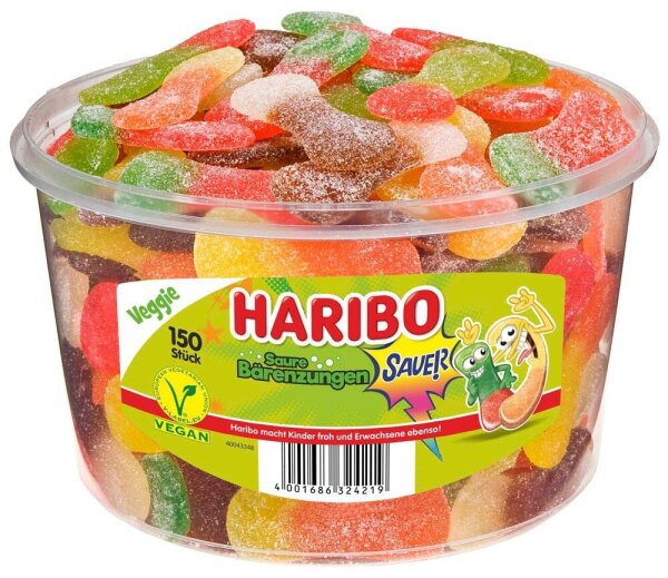 HARIBO Saure Bärenzungen Fruchtgummi 150 St.