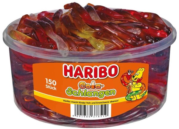 HARIBO Cola-Schlangen Fruchtgummi 150 St./1050,0 g, 150 St.