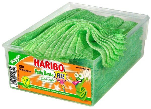 HARIBO Pasta Basta Apfel Fruchtgummi 150 St./1125,0 g, 150 St.