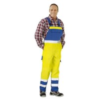 PLANAM® unisex Warnschutz-Latzhose MAJOR PROTECT warngelb, kornblau Größe 50