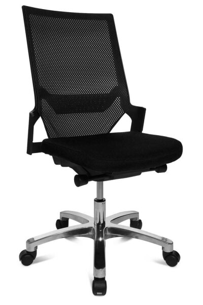 Topstar Bürostuhl Autosynchron®-1 Alu, AU1090 T20 Stoff schwarz, Gestell alu