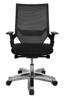 Topstar Bürostuhl Autosynchron®-1 Alu, AU1090 T20 Stoff schwarz, Gestell alu