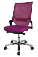 Topstar Bürostuhl Autosynchron®-1 Alu, AU1090 T33 Stoff lila, Gestell alu