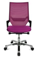 Topstar Bürostuhl Autosynchron®-1 Alu, AU1090 T33 Stoff lila, Gestell alu