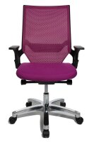 Topstar Bürostuhl Autosynchron®-1 Alu, AU1090 T33 Stoff lila, Gestell alu