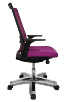Topstar Bürostuhl Autosynchron®-1 Alu, AU1090 T33 Stoff lila, Gestell alu