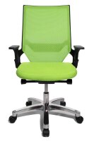 Topstar Bürostuhl Autosynchron®-1 Alu, AU1090 T35 Stoff grün, Gestell alu