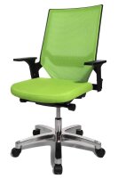 Topstar Bürostuhl Autosynchron®-1 Alu, AU1090 T35 Stoff grün, Gestell alu