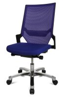 Topstar Bürostuhl Autosynchron®-1 Alu, AU1090 T38 Stoff blau, Gestell alu