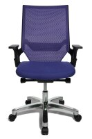 Topstar Bürostuhl Autosynchron®-1 Alu, AU1090 T38 Stoff blau, Gestell alu