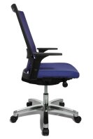 Topstar Bürostuhl Autosynchron®-1 Alu, AU1090 T38 Stoff blau, Gestell alu