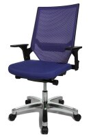 Topstar Bürostuhl Autosynchron®-1 Alu, AU1090 T38 Stoff blau, Gestell alu