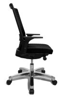 Topstar Bürostuhl Autosynchron®-2 Alu, AU2090 BI0 Stoff schwarz, Gestell alu