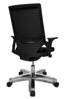 Topstar Bürostuhl Autosynchron®-2 Alu, AU2090 BI0 Stoff schwarz, Gestell alu