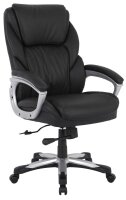 XXL Chefsessel, 10005 Kunstleder schwarz, Gestell schwarz