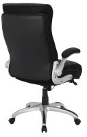 XXL Chefsessel, 10004 Kunstleder schwarz, Gestell silber