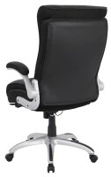 XXL Chefsessel, 10004 Kunstleder schwarz, Gestell silber