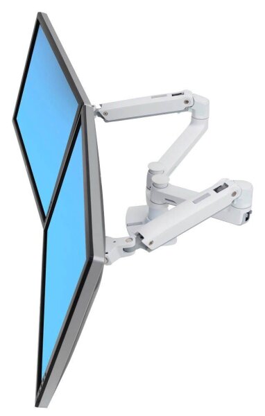 ergotron Monitor-Halterung LX Dual Side-by-Side 45-491-216 weiß für 2 Monitore, Tischklemme, Tischbohrung