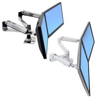 ergotron Monitor-Halterung LX Dual Side-by-Side 45-491-216 weiß für 2 Monitore, Tischklemme, Tischbohrung