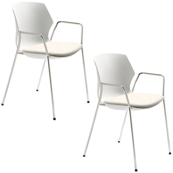 Mayer Stapelstühle myPRIMO 2511 01 02 A 30 582 weiß Kunstleder, 2 St.