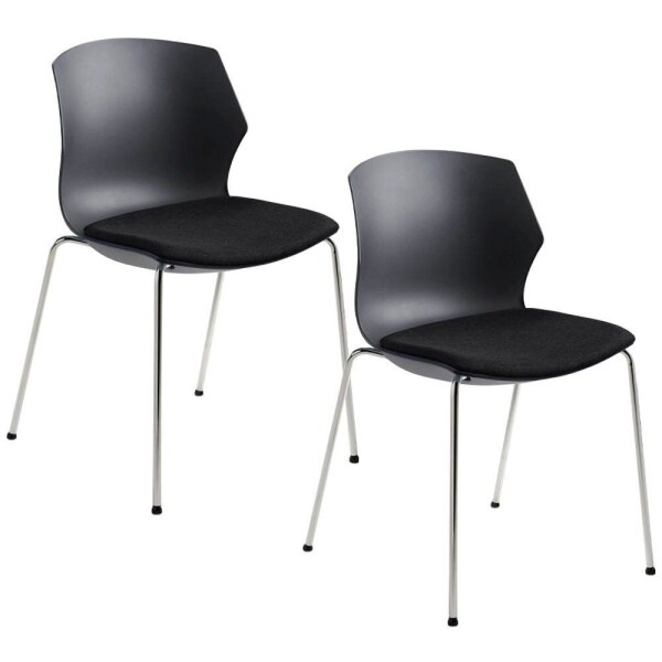 Mayer Schalenstühle myPRIMO 2511 01 01 26 397 schwarz Stoff, 2 St.