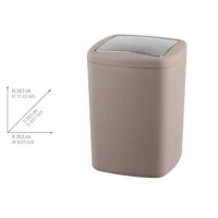 WENKO Barcelona Mülleimer 8,5 l taupe