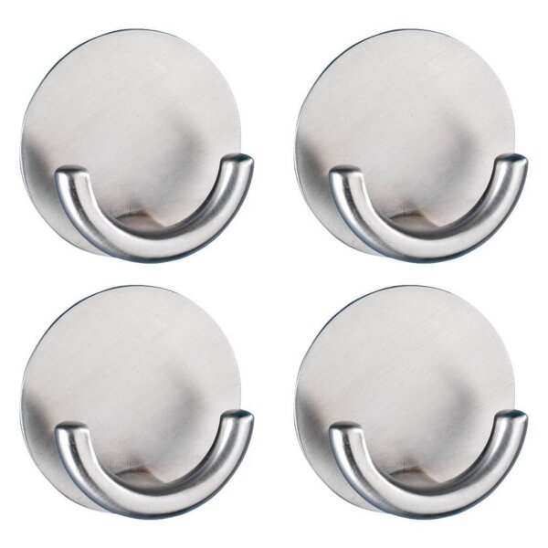 WENKO Garderobenhaken Rondo mit 4 Haken silber, 4 St.