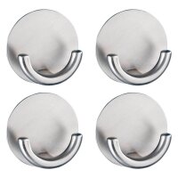 WENKO Garderobenhaken Rondo mit 4 Haken silber, 4 St.