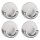 WENKO Garderobenhaken Rondo mit 4 Haken silber, 4 St.