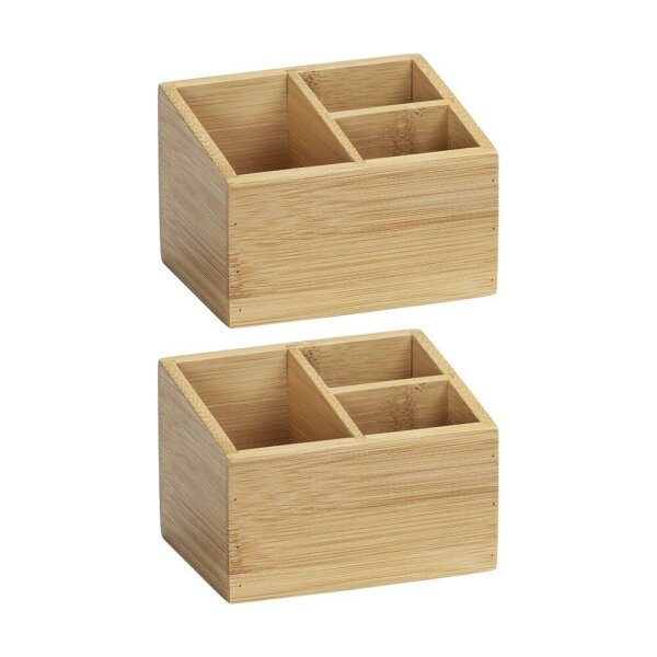 WENKO Terra Ordnungsboxen braun 12,0 x 9,0 x 8,5 cm, 2 St.