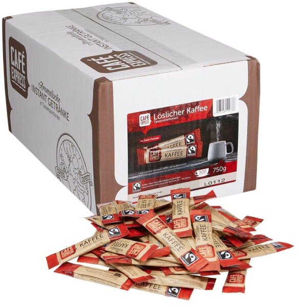 HELLMA Kaffeesticks Instantkaffee, Arabicabohnen 500 St.