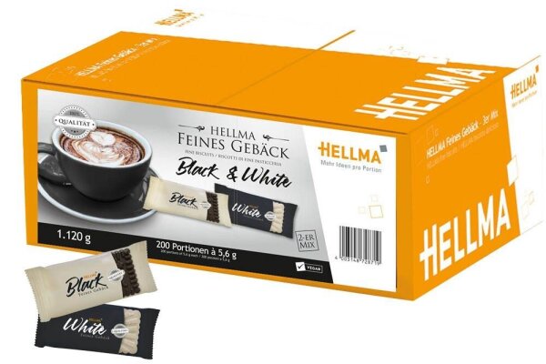HELLMA Black & White Kekse 1.120,0 g, 200 St.