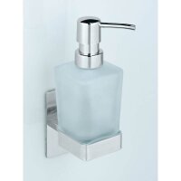 WENKO Seifenspender Genova 25404100 silber, glänzend Edelstahl, Glas 200,0 ml
