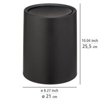 WENKO Atri Kosmetikeimer 6,0 l schwarz, 1 St.