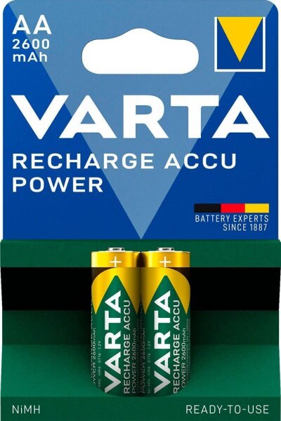 VARTA Akkus RECHARGE ACCU Power Ni-MH Mignon AA 2.600 mAh, 2 St.