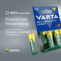 VARTA Akkus RECHARGE ACCU Power Ni-MH Mignon AA 2.600 mAh, 4 St.