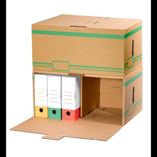 10 Cartonia Archivcontainer braun 56,5 x 27,8 x 35,1 cm