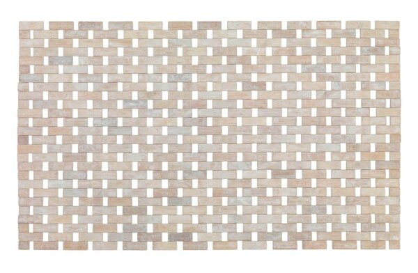 WENKO Badematte Bamboo weiß 50,0 x 80,0 cm