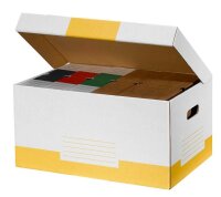 10 Cartonia Archivcontainer weiß/gelb 54,8 x 36,4 x...